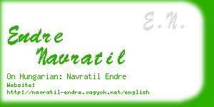 endre navratil business card